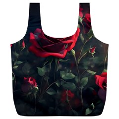 Rose Flower Plant Red Full Print Recycle Bag (xxl)