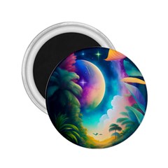 Jungle Moon Light Plants Space 2 25  Magnets