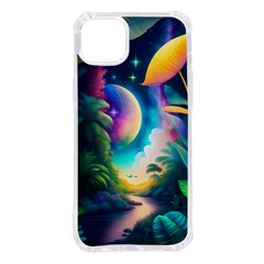 Jungle Moon Light Plants Space Iphone 14 Plus Tpu Uv Print Case by Ravend