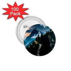 Nature Mountain Valley 1.75  Buttons (100 pack) 