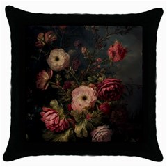 Flower Nature Background Bloom Throw Pillow Case (black)