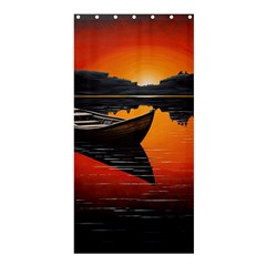 Boat Sunset Lake Water Nature Shower Curtain 36  X 72  (stall) 