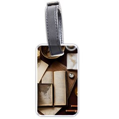 Desk Book Inkwell Pen Luggage Tag (one Side)