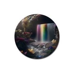 Waterfall Rainbow Magnet 3  (round) by Ravend