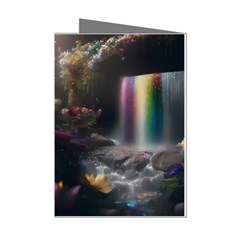 Waterfall Rainbow Mini Greeting Cards (pkg Of 8) by Ravend