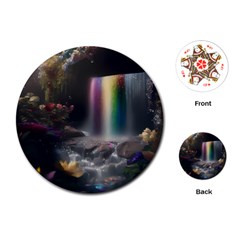 Waterfall Rainbow Playing Cards Single Design (round) by Ravend