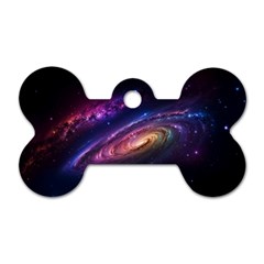 Universe Space Star Rainbow Dog Tag Bone (two Sides)