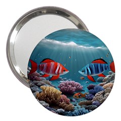 Fish Sea Ocean 3  Handbag Mirrors by Ravend