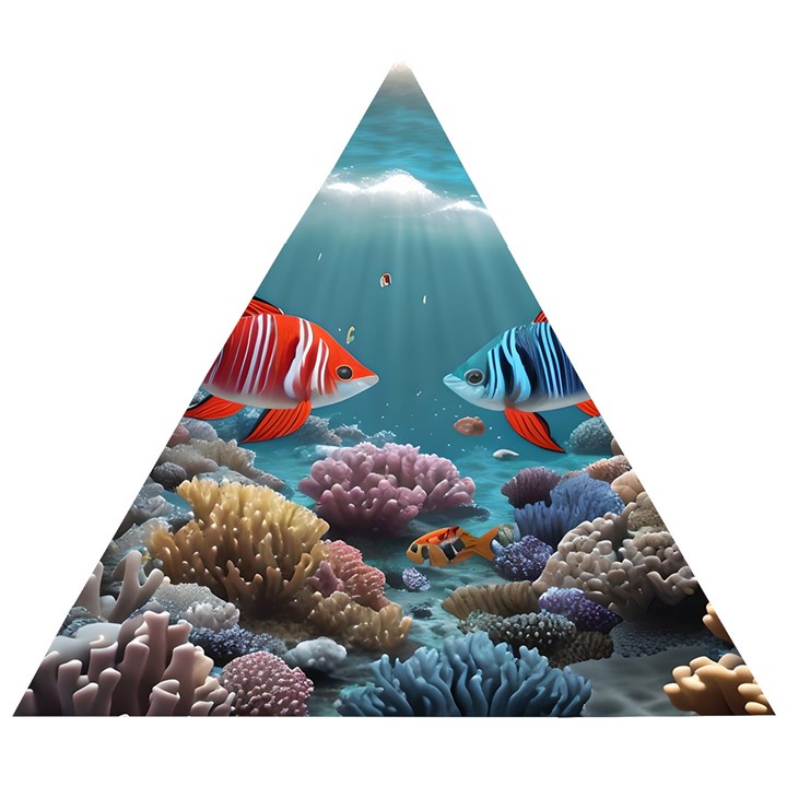 Fish Sea Ocean Wooden Puzzle Triangle