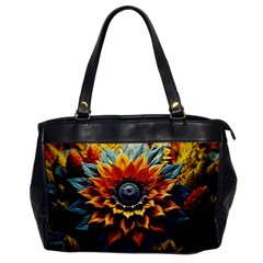 Flower Plant Geometry Oversize Office Handbag