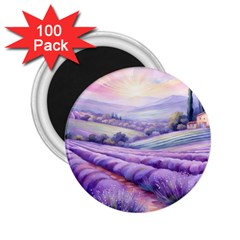 Lavender Flower Tree 2 25  Magnets (100 Pack) 