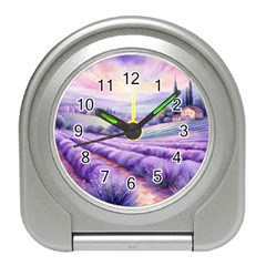 Lavender Flower Tree Travel Alarm Clock