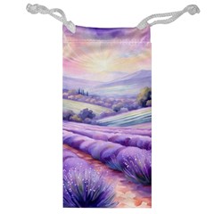 Lavender Flower Tree Jewelry Bag by Ravend