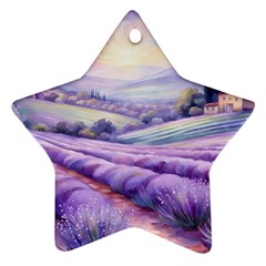 Lavender Flower Tree Star Ornament (two Sides)