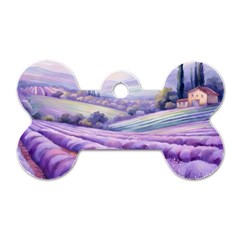 Lavender Flower Tree Dog Tag Bone (one Side) by Ravend