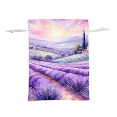 Lavender Flower Tree Lightweight Drawstring Pouch (l)