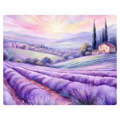 Lavender Flower Tree Premium Plush Fleece Blanket (medium)