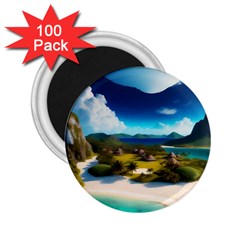 Beach Island Nature 2 25  Magnets (100 Pack) 