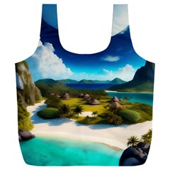 Beach Island Nature Full Print Recycle Bag (xxxl) by Ravend