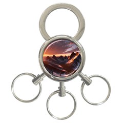 Landscape Mountains Nature 3-ring Key Chain