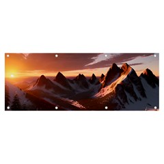 Landscape Mountains Nature Banner And Sign 8  X 3 