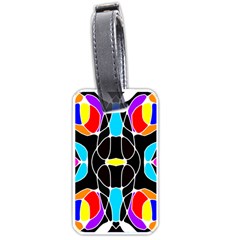 Mazipoodles Neuro Art - Rainbow 1a Luggage Tag (one Side) by Mazipoodles