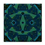 Mazipoodles Origami Chintz A - Navy Lime Blue Black Face Towel Front