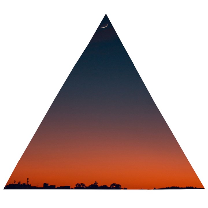 Sky Gradient Wooden Puzzle Triangle