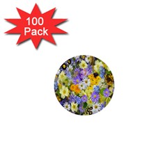 Spring Flowers 1  Mini Buttons (100 Pack)  by artworkshop