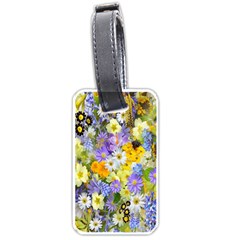 Spring Flowers Luggage Tag (one Side) by artworkshop