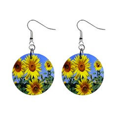 Sunflower Gift Mini Button Earrings by artworkshop