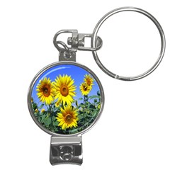 Sunflower Gift Nail Clippers Key Chain by artworkshop