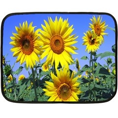 Sunflower Gift Two Sides Fleece Blanket (mini) by artworkshop