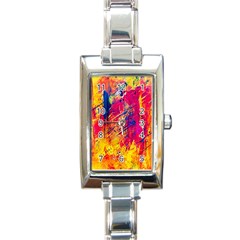 Various Colors Rectangle Italian Charm Watch