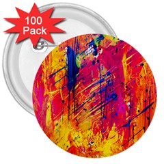 Various Colors 3  Buttons (100 Pack) 