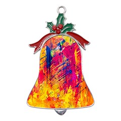 Various Colors Metal Holly Leaf Bell Ornament