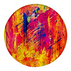 Various Colors Round Glass Fridge Magnet (4 Pack) by artworkshop