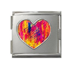 Various Colors Mega Link Heart Italian Charm (18mm) by artworkshop