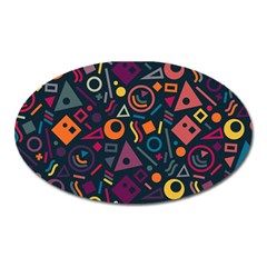 Doodle Pattern Oval Magnet by Grandong