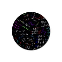 Mathematics  Physics Maths Math Pattern Rubber Round Coaster (4 Pack) by Grandong