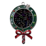 Mathematics  Physics Maths Math Pattern Metal X Mas Lollipop with Crystal Ornament Front