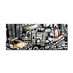 New York City Nyc Broadway Doodle Art Hand Towel by Grandong