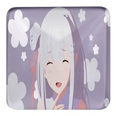 Emilia Rezero Square Glass Fridge Magnet (4 Pack) by artworkshop