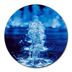 Water Blue Wallpaper Round Mousepad by artworkshop