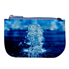 Water Blue Wallpaper Large Coin Purse by artworkshop