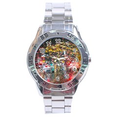 Water Droplets Stainless Steel Analogue Watch