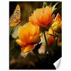 Yellow Butterfly Flower Canvas 12  X 16  by artworkshop