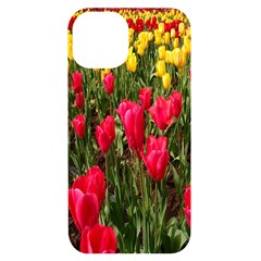 Yellow Pink Red Flowers Iphone 14 Black Uv Print Case by artworkshop