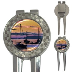 Twilight Over Ushuaia Port 3-in-1 Golf Divots by dflcprintsclothing