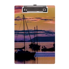 Twilight Over Ushuaia Port A5 Acrylic Clipboard by dflcprintsclothing